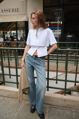 DOUBLE-LAYER POPLIN SHIRT