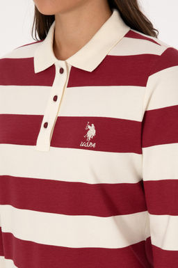 Kad_n Koyu Frambuaz Sweatshirt Sepette S_rpriz _ndirim - U.s. polo assn фото 7