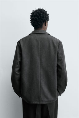 100% WOOL OVERSHIRT WITH POCKETS - Zara фото 3