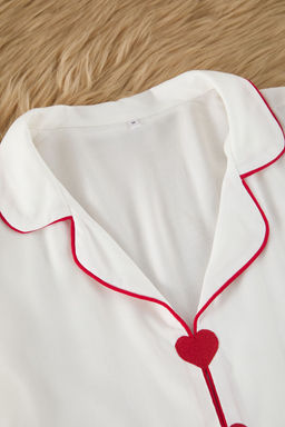 Trendyolmilla Pembe Kalpli Biye Detayl? Viskon Sortlu Dokuma Pijama Tak?m? THMSS25PT00002 фото 7