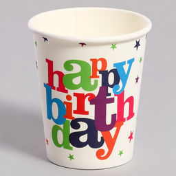 Стаканы бумажные С днём рождения со звёздочками, 6 шт