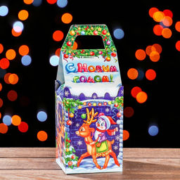 Цена за 5 шт. Подарочная коробка Сказочный замок 11 х 11 х 23,5 см