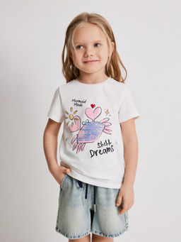 ACOOLA / Футболка детская для девочек Pihta белый