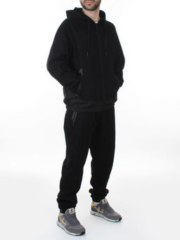 AAL-710 BLACK Костюм спортивный мужской (85% хлопок, 15% полиэстер)