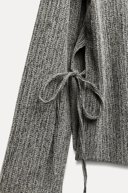 TEXTURED TOP WITH BOW - Zara фото 15