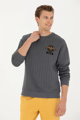 Мужской свитшот антрацитового цвета - U.s. polo assn фото 8