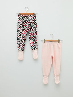 Beli Lastikli Kadife K?z Bebek ?orapl? Pijama Alt 2li