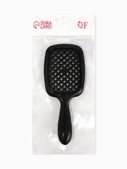 Цена за 2 шт. Расчёска массажная, продуваемая, широкая, 7.5×17(±1) см, чёрная