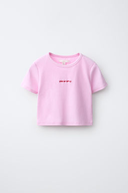 PACK CAMISA RAYAS Y CAMISETA RIB BORDADA / Rosa - Zara фото 3