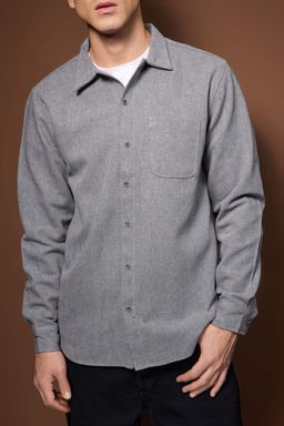 Siyah Regular Erkek Gomlek TMNAW26GO00029 - Trendyolmilla фото 4