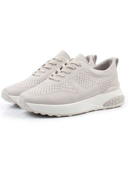 03-23F-2 BEIGE Кроссовки женские (натуральная кожа)