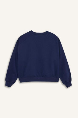 Толстовка из плотной ткани Cool Oversize с широким кроем и круглым вырезом - Defacto фото 8