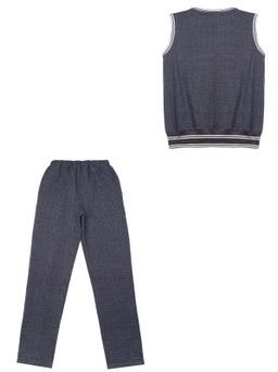 Комплект Апрель жилет и брюки хлопок с лайкрой комбинированный  фото 2