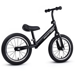 Беговел 14" Rocket, колеса надувные, цвет черный