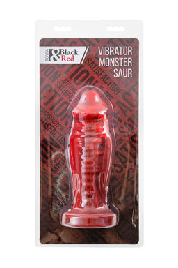 Вибратор Black&Red by Toyfa Monster Saur, силикон, красно-черный, 21,7 см