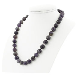 Аметист, круглые граненые бусины 12мм, бусы длиной 50см