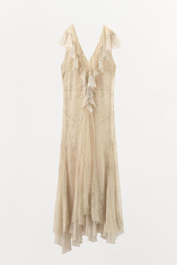 ZW COLLECTION LACE FRILL DRESS - Zara фото 10