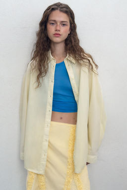 FALDA VOLANTES RELIEVE / Amarillo claro - Zara фото 9