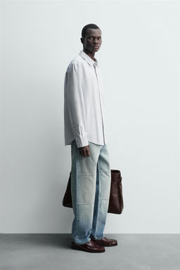 STRIPED OXFORD SHIRT - Zara фото 4