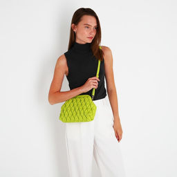 Сумка-клатч на фермуаре, цвет салатовый - Simaland фото 9