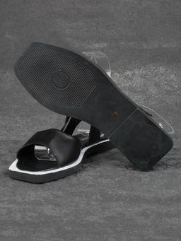 08-PED56-2 BLACK Босоножки женские (натуральная кожа)