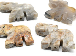 Бусины из агата бразильского Слон 45*35мм Радуга камня