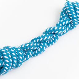Игрушка канатная Трио, 40-50 г, до 20 см, бирюзовая - Пижон фото 3
