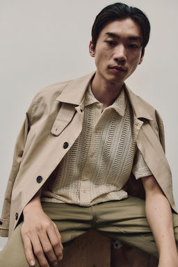 Camisa efecto crochet Regular Fit