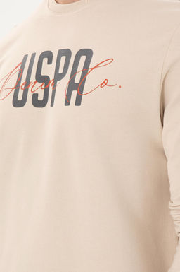 Мужской свитшот обычного кроя с круглым вырезом и каменным принтом - U.s. polo assn фото 7