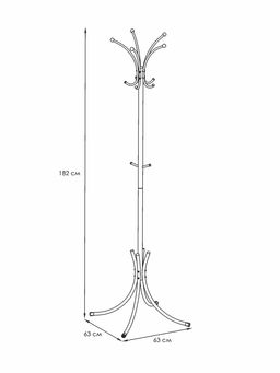 Вешалка напольная "Корона" разборная (Графит)