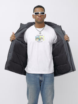 Куртка спортивная мужская зимняя большого размера темно-серого цвета 66613TC - Mtforce фото 16