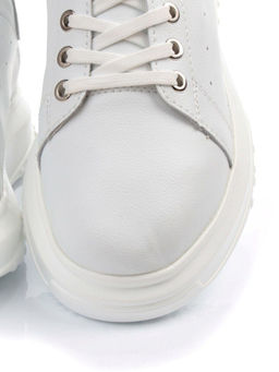 03-PDD136-1 WHITE Полуботинки спортивные женские (натуральная кожа) - No name фото 13