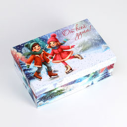 Набор подарочных новогодних коробок 10 в 1 Новогдние каникулы, 32.5?20?12.5 - 12?7?4 см