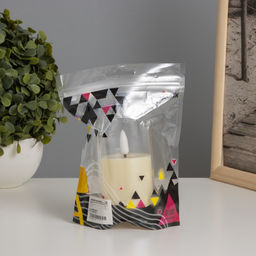 Светодиодная свеча, ночник LED RISALUX «В стакане», 3×LR44, 5.7×5.7×10 см