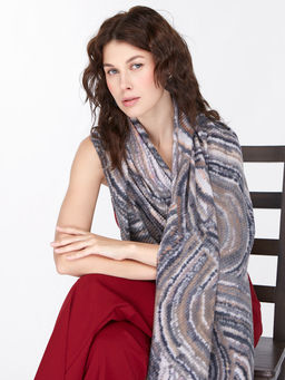 Большой, мягкий, тонкий и очень нежный двусторонний палантин с рисунком - Tantino фото 16