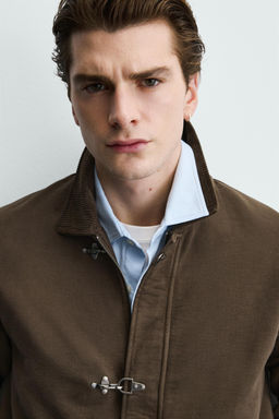 CHAQUETA COMBINADO PANA ALAMARES / Marr?n - Zara фото 5