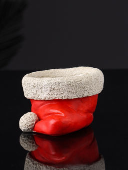 Подсвечник на 1 свечу Колпак, гипс, 9?7?5 см, красный