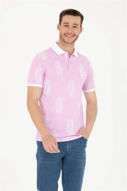 U. S. Polo Assn Мужская розовая футболка с воротником-поло - U.s. polo assn фото 10