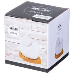 НАБОР ДЛЯ СПЕЦИЙ LEFARD NATIVE 2 ПР. В ФОРМЕ КУРОЧКИ С ЯЙЦОМ НА ДЕРЕВ. ПОДСТАВКЕ  фото 2