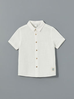 Nak?? Detayl? Poplin Erkek ?ocuk G?mlek