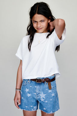 BERMUDA DENIM ESTRELLAS / Azul