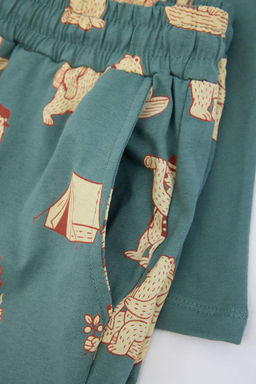 Yesil Regular Kesim Kopek Bask?l? Pamuklu Pijama Tak?m? TMNSS26PT00030 - Trendyolmilla фото 4