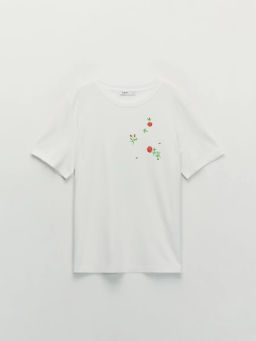 Футболка из хлопка с принтом / Zarina фото 7