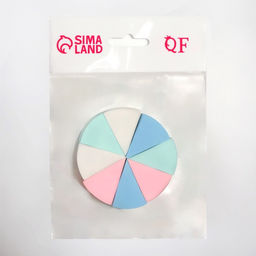 Цена за 2 шт. Спонжи для макияжа, набор - 8 шт., 3.5×3 см, разноцветные