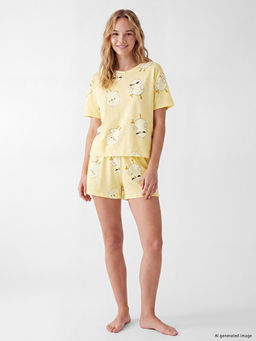 Desenli Kad?n ?ortlu Pijama Tak?m? - Waikiki фото 2