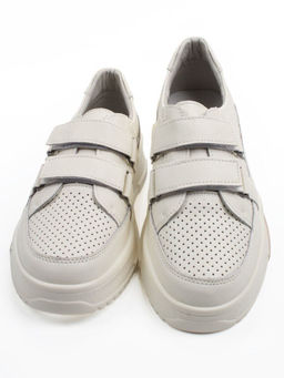 03-C138-2A LT. BEIGE Полуботинки спортивные женские (натуральная кожа)