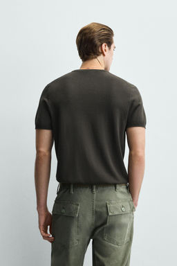 CAMISETA PUNTO MEZCLA VISCOSA / Plomo - Zara фото 3
