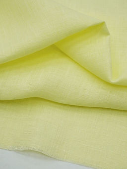 Лен костюмный с эффектом мятости цв.Светло-лимонный, ш.1.45м, лен-100%, 190гр/м.кв