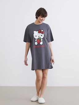 Hello Kitty Bask?l? Oversize Kad?n Gecelik