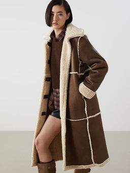 Ceket Yaka ?ift Tarafl? Kad?n Kaban